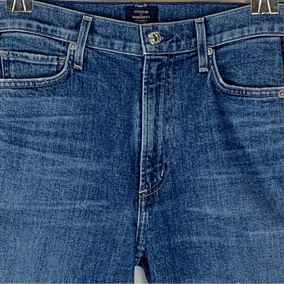 Citizens‎ of Humanity~Women’s Tangier Embroidered Demy Cropped Flare Jeans~Sz 27