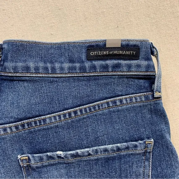 Citizens‎ of Humanity~Women’s Tangier Embroidered Demy Cropped Flare Jeans~Sz 27