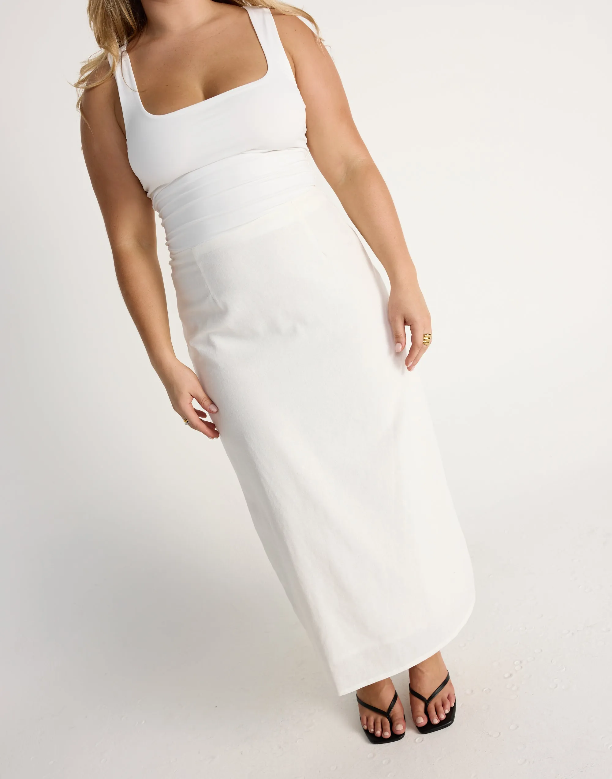 Cleo Midi Skirt (White)