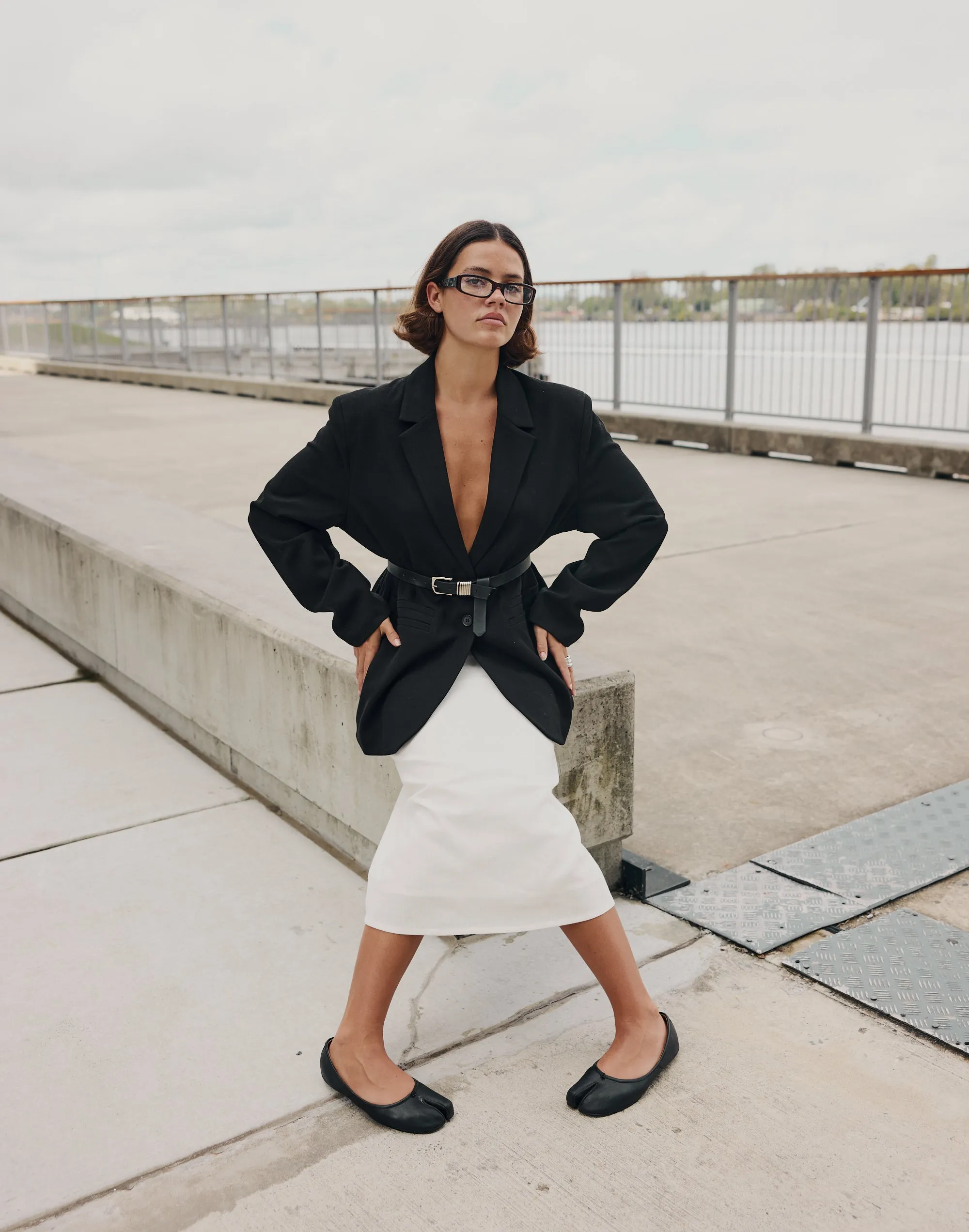 Cleo Midi Skirt (White)
