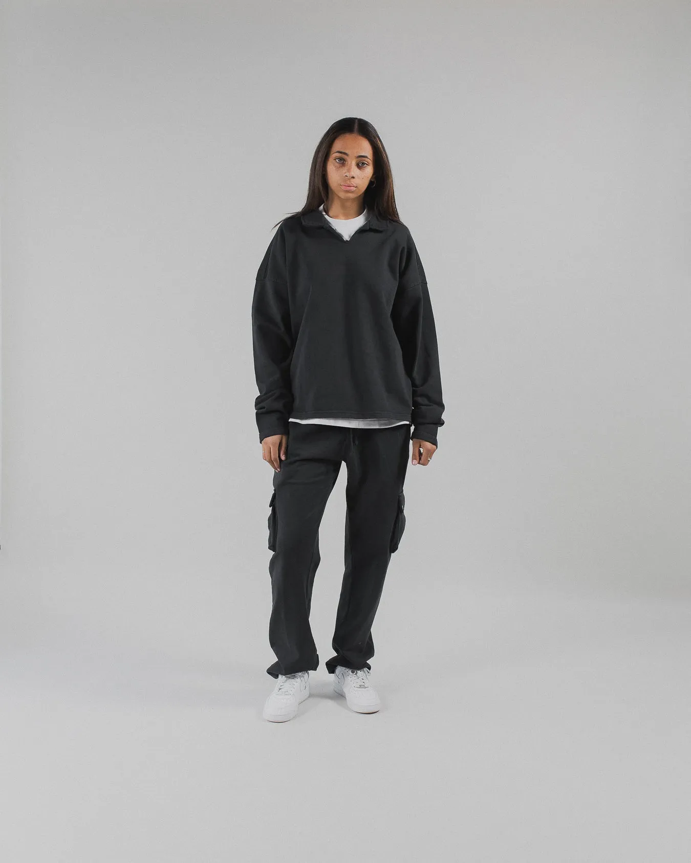 Collared Sweater - Vintage Black