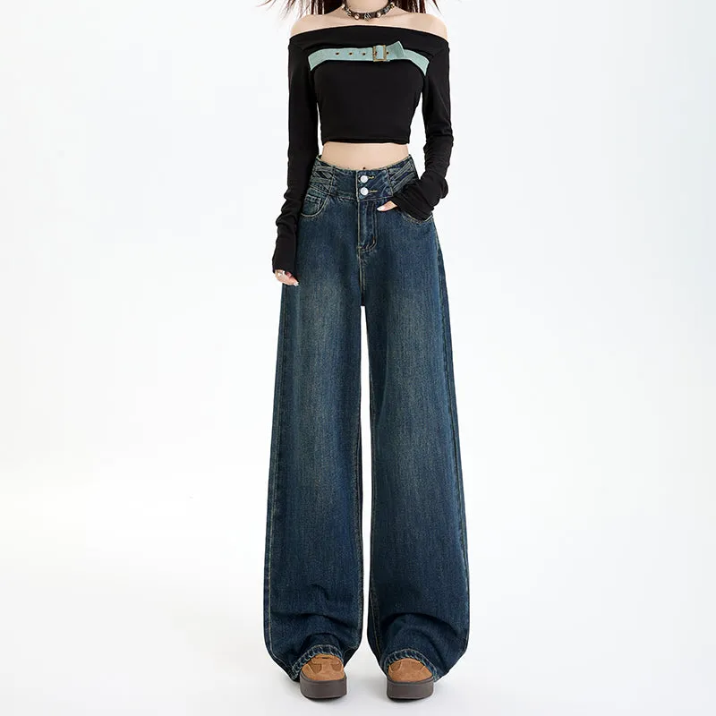 Comfortable Loose-Fit Straight Leg Jeans for Women