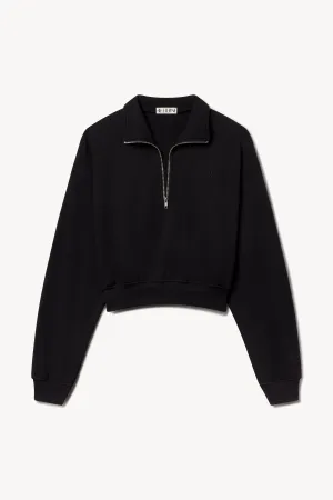 Cropped Half-Zip Sweatshirt