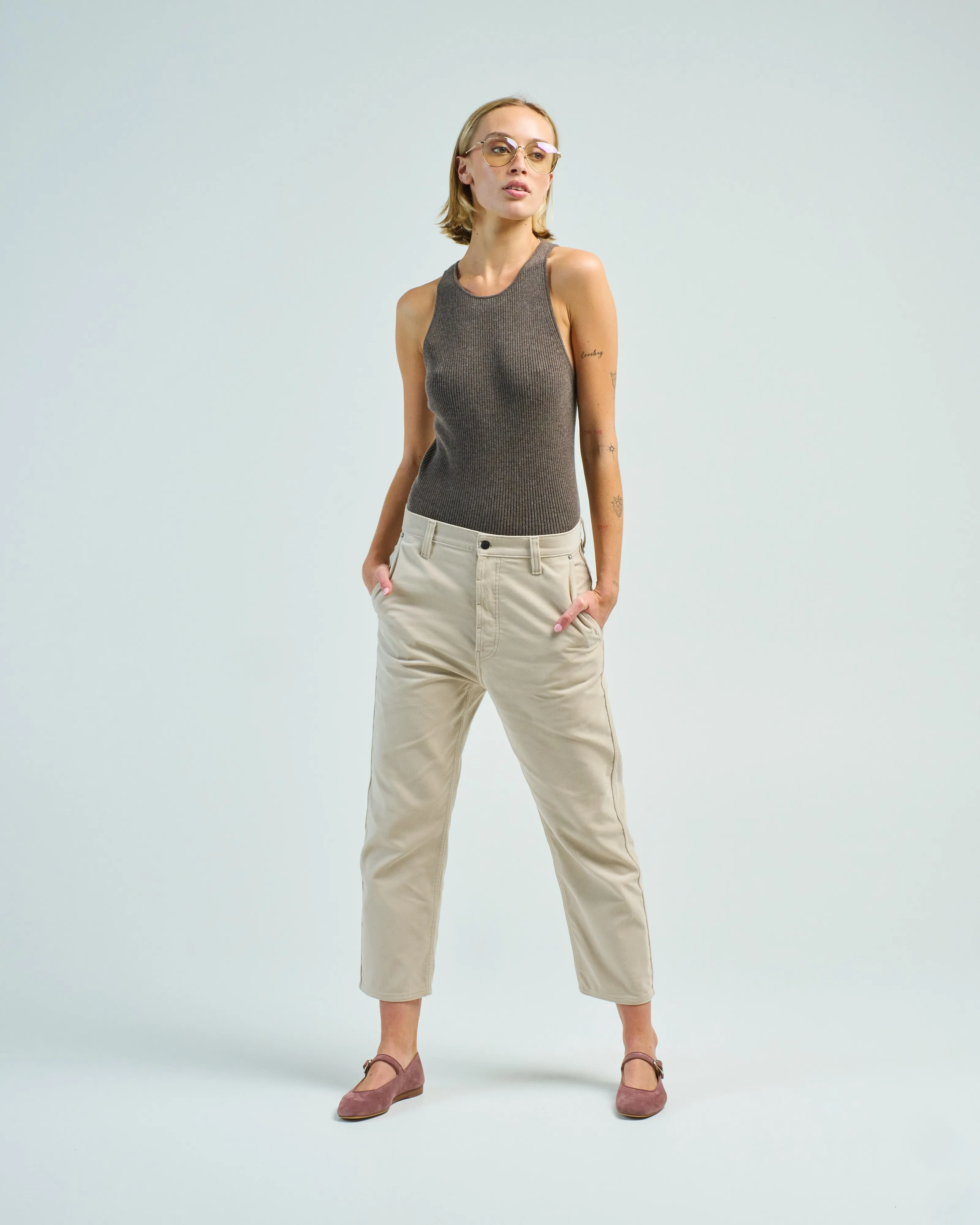 cropped jeans