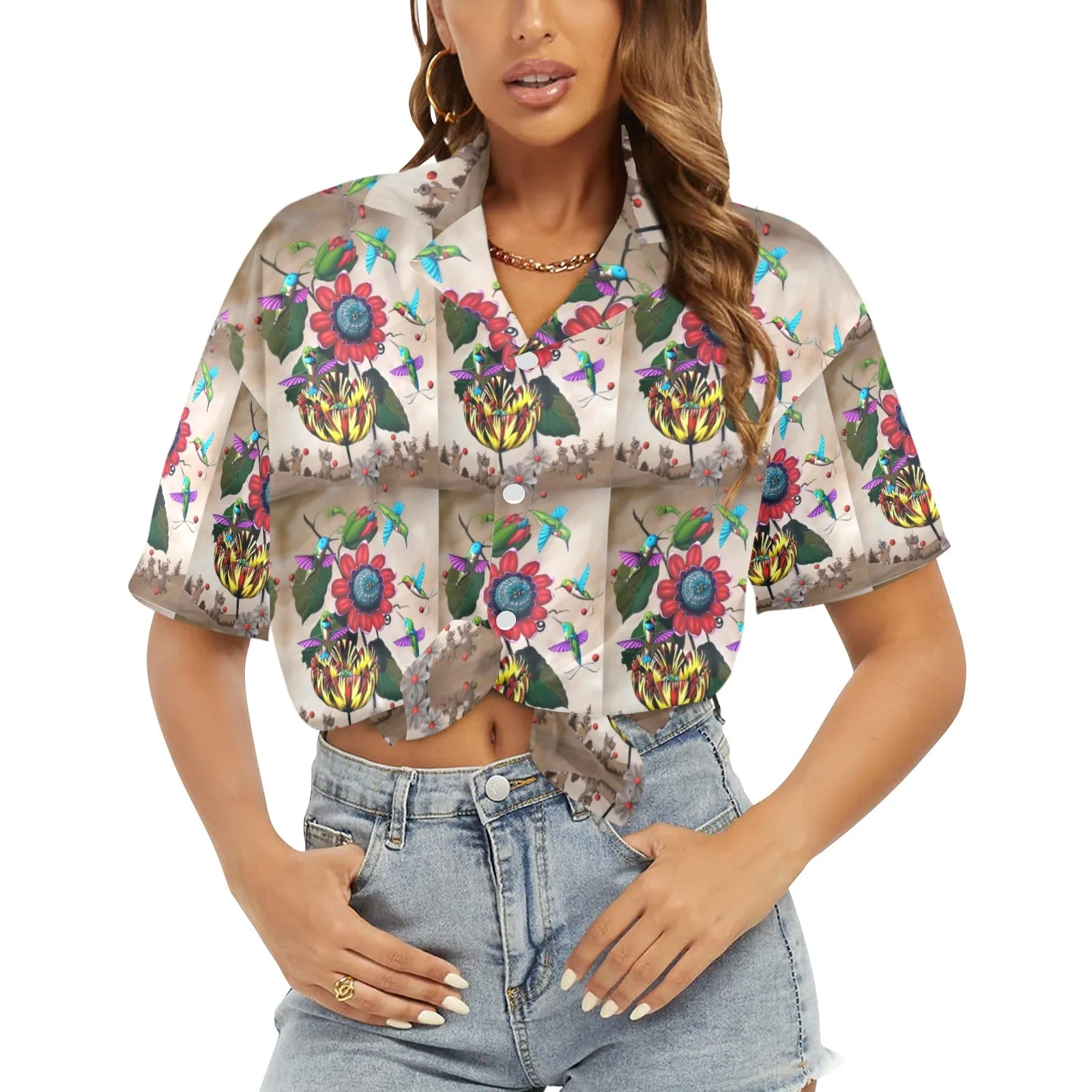 DARPA Hummingbird Women's Hawaiian Shirt