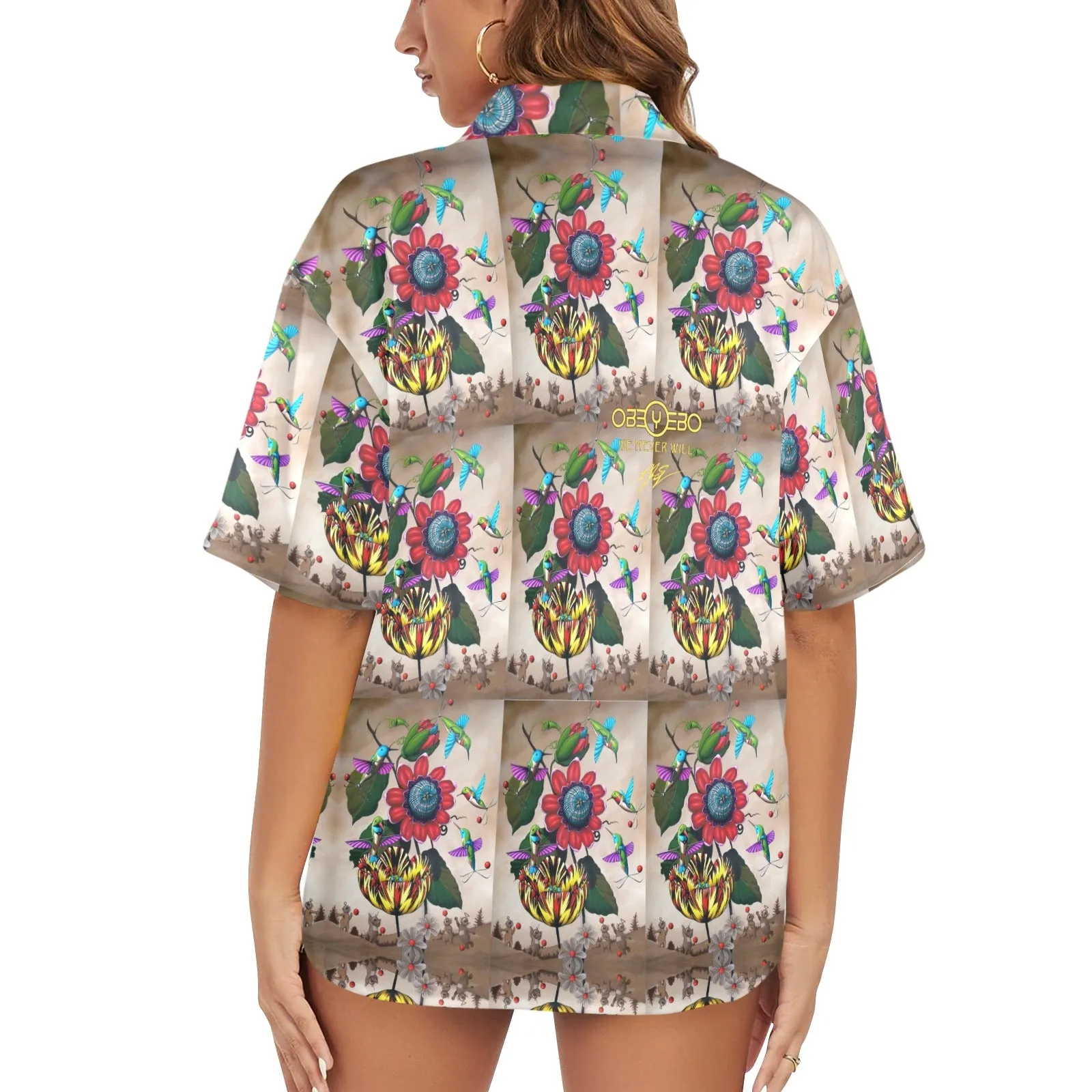 DARPA Hummingbird Women's Hawaiian Shirt