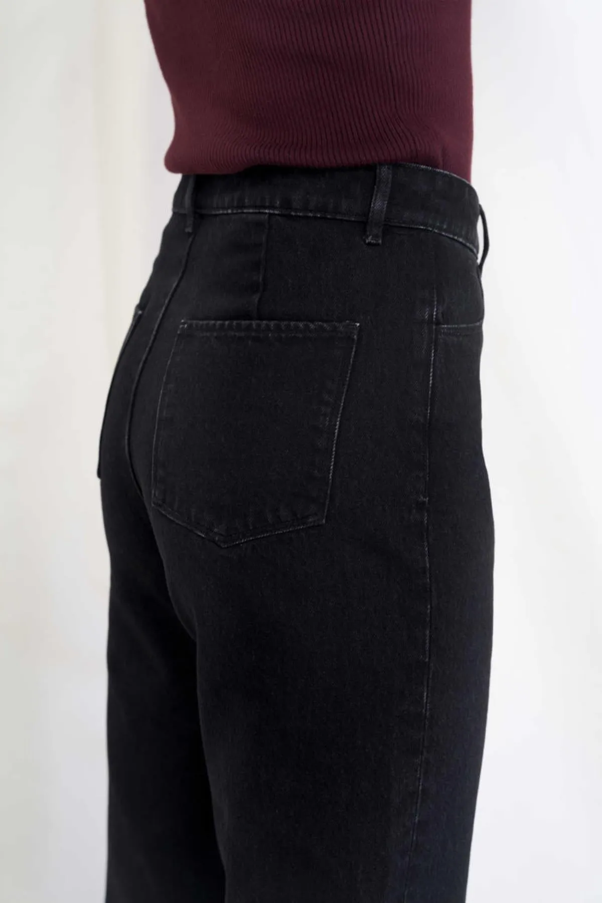 DAWN Dawn Wide Straight black denim