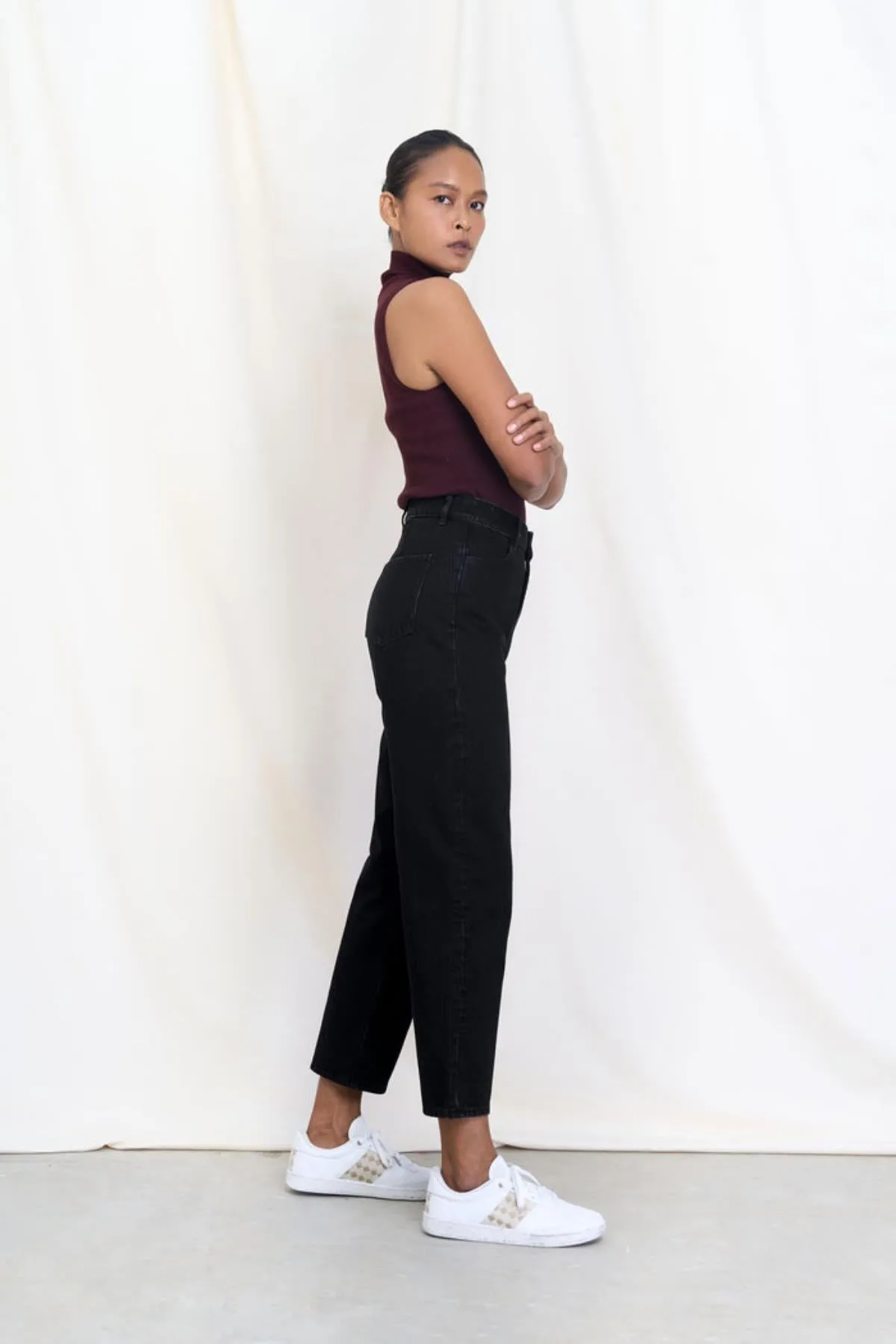 DAWN Dawn Wide Straight black denim