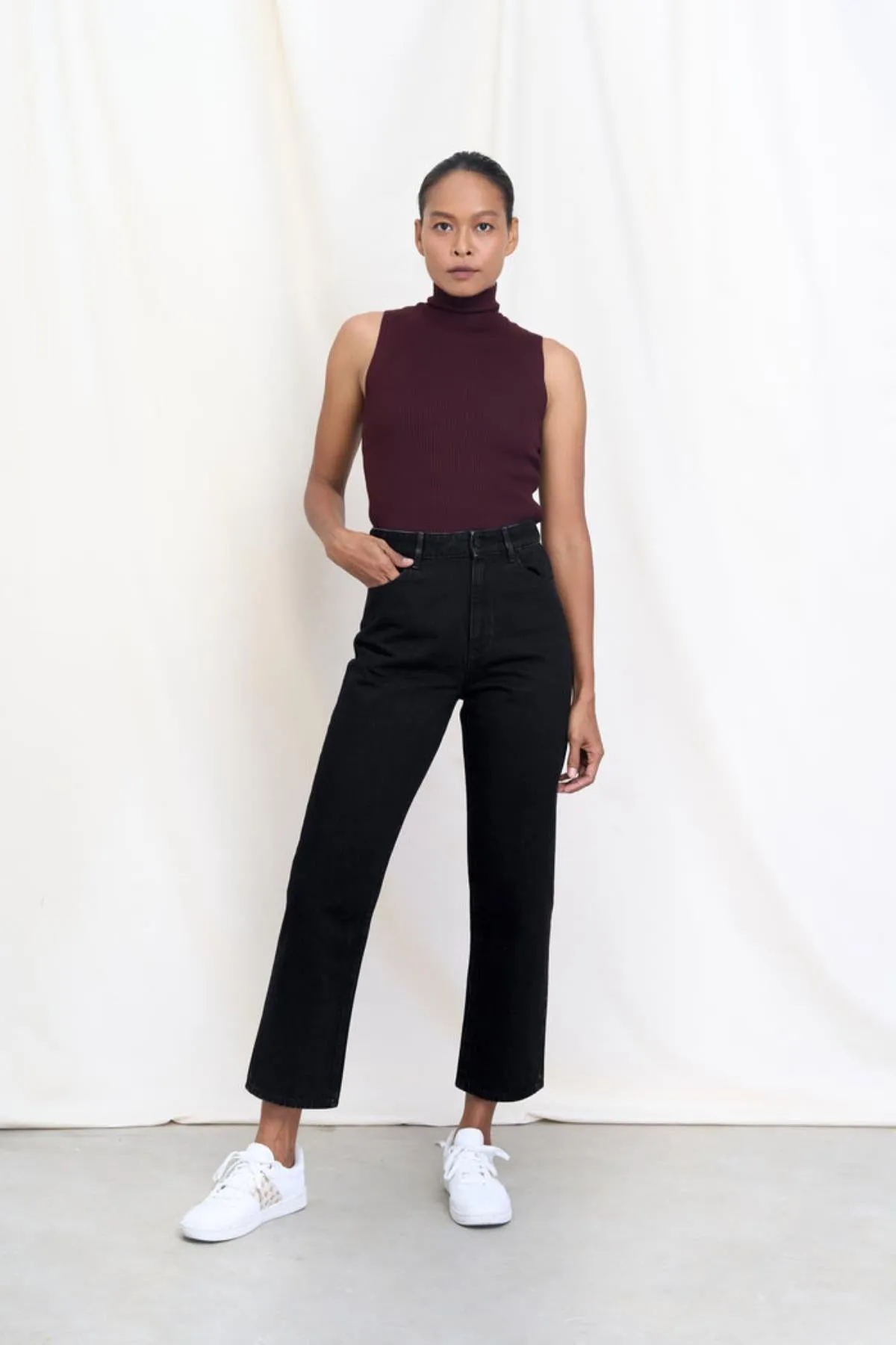 DAWN Dawn Wide Straight black denim