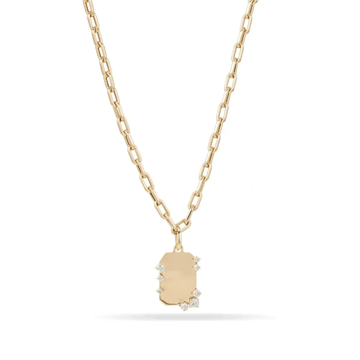 Diamond Dog Tag Charm
