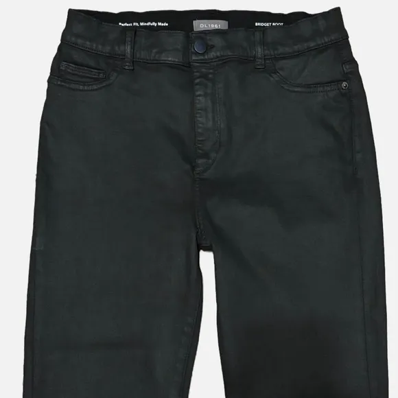 DL1961 Bridget Boot High Rise Instasculpt Crop Coated Jeans Size 31