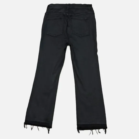 DL1961 Bridget Boot High Rise Instasculpt Crop Coated Jeans Size 31