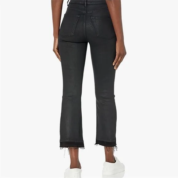 DL1961 Bridget Boot High Rise Instasculpt Crop Coated Jeans Size 31