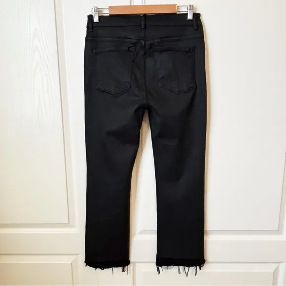 DL1961 Bridget Boot High Rise Instasculpt Crop Coated Jeans Size 31