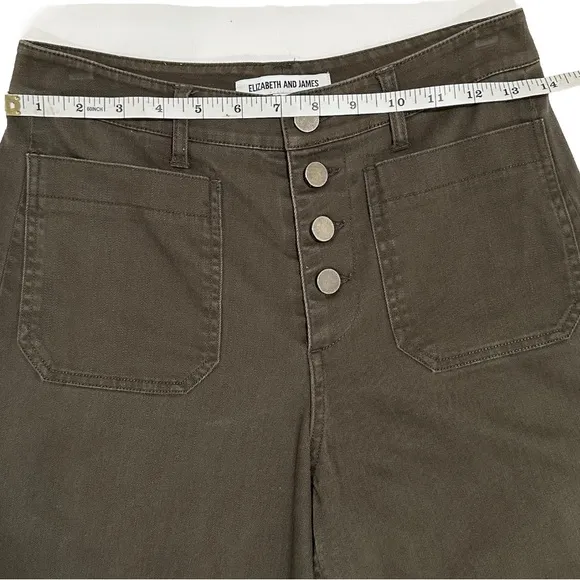 Elizabeth and James Carmine CroppedButton Fly Wide Leg Jeans Size 26. C…