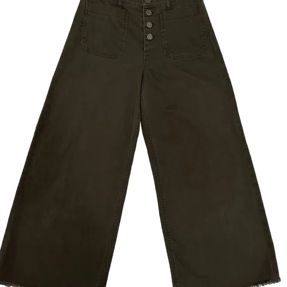 Elizabeth and James Carmine CroppedButton Fly Wide Leg Jeans Size 26. C…