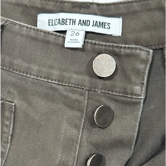 Elizabeth and James Carmine CroppedButton Fly Wide Leg Jeans Size 26. C…