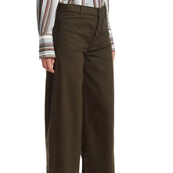 Elizabeth and James Carmine CroppedButton Fly Wide Leg Jeans Size 26. C…
