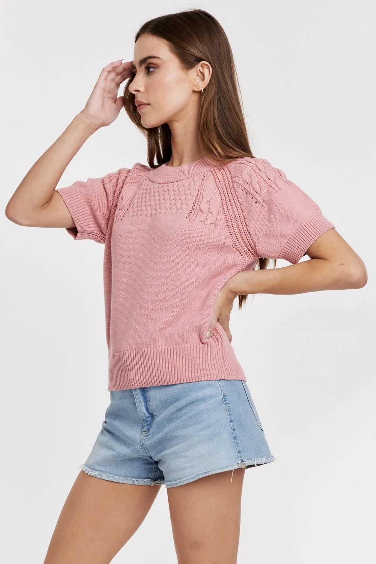 Elsie Top in Soft Cherry