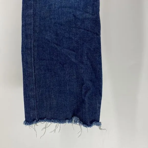 Everlane high rise kick cropped jeans dark wash casual date Night girls night
