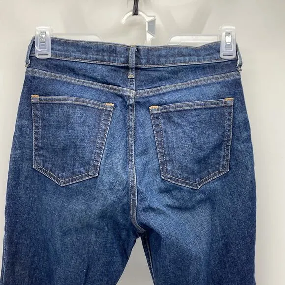 Everlane high rise kick cropped jeans dark wash casual date Night girls night