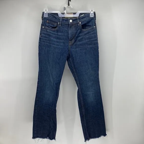 Everlane high rise kick cropped jeans dark wash casual date Night girls night