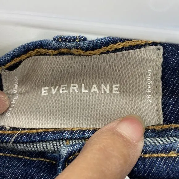 Everlane high rise kick cropped jeans dark wash casual date Night girls night