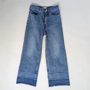 Everlane Jeans Way High Sailor Womens 25 Crop Blue Medium Cotton Stretch Zipper