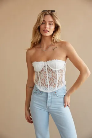 Field of Dreams Lace Bustier Top