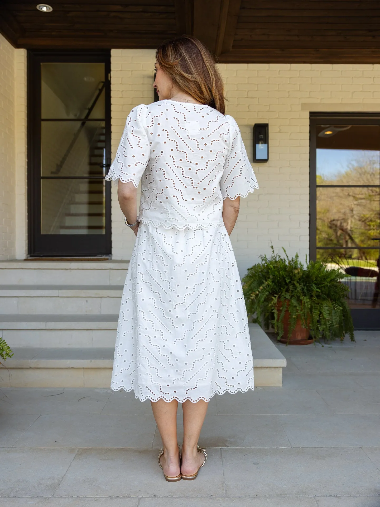 FLAVIE EYELET SKIRT