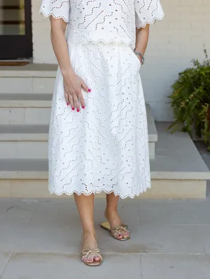 FLAVIE EYELET SKIRT