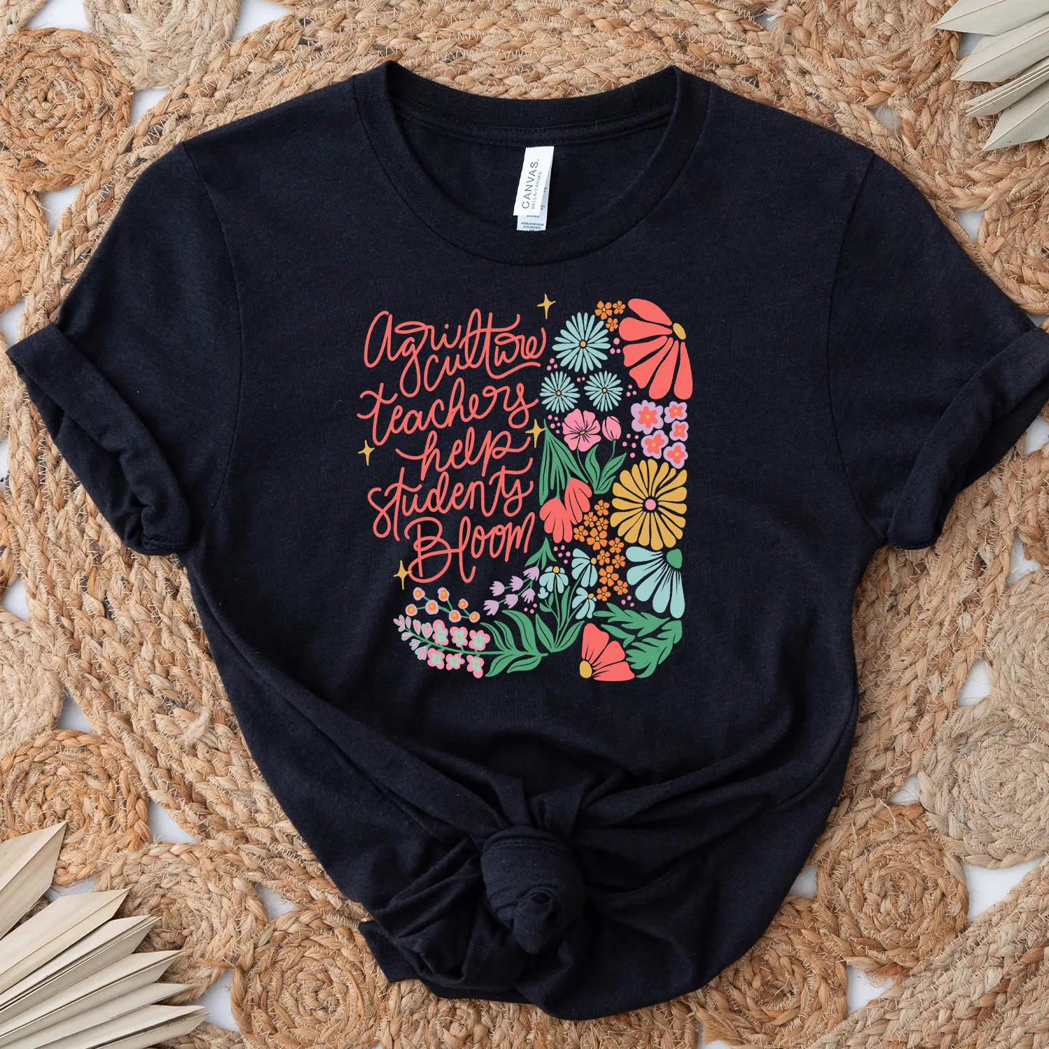Floral Boot Bloom – Bella Canvas T-Shirt