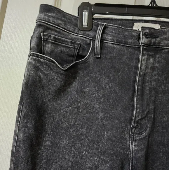 FRAME Ali High Rise Cigarette Jeans in Rockstar, Raw Hem, Stretch, Sz 32, EUC!