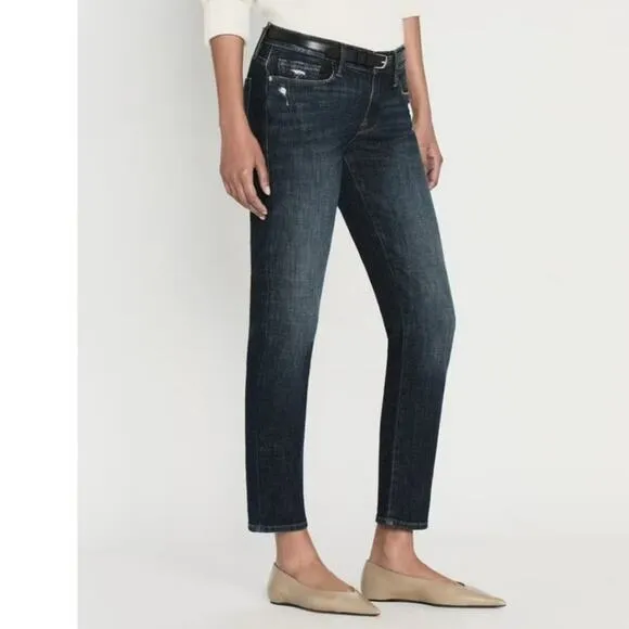 Frame Le Garcon Crop Jeans in Covent dark denim Size 30