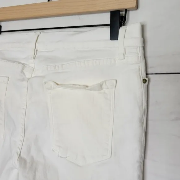 Frame Le Skinny de Jeanne White Crop Jeans