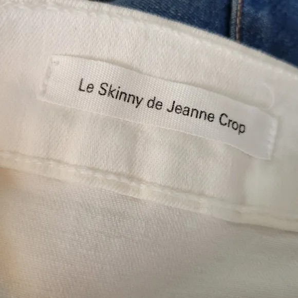 Frame Le Skinny de Jeanne White Crop Jeans