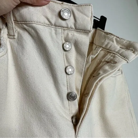 Free People Ranger Wide Leg Jeans in White