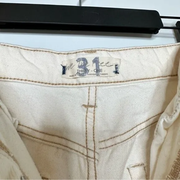 Free People Ranger Wide Leg Jeans in White