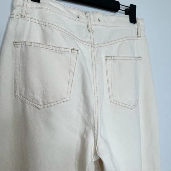 Free People Ranger Wide Leg Jeans in White