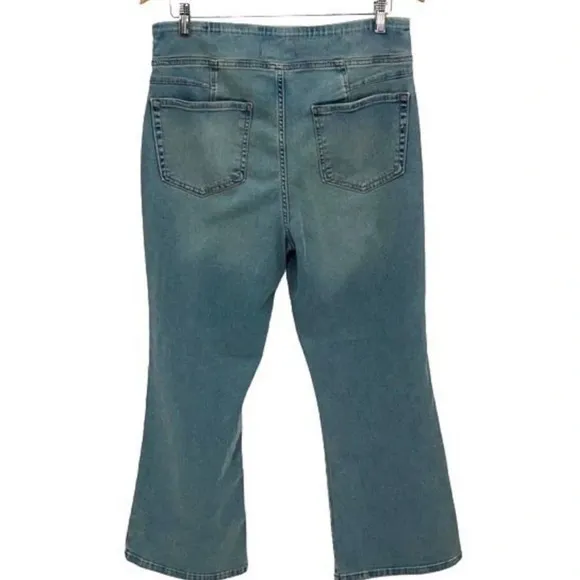 Free People We The Free In My Feelings Cropped Boot Cut Jeans Small NWT