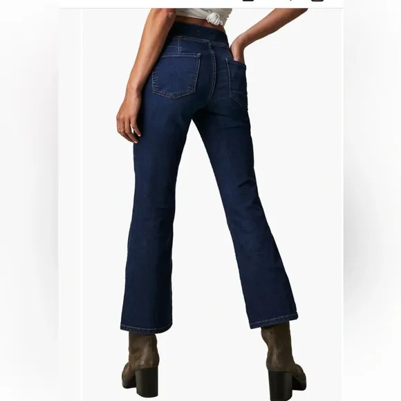 Free People We The Free In My Feelings Cropped Boot Cut Stretch Jeans Small NWT