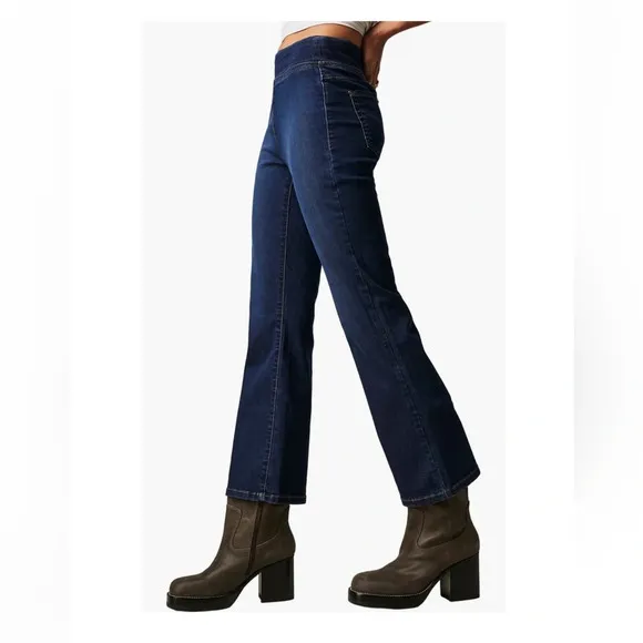 Free People We The Free In My Feelings Cropped Boot Cut Stretch Jeans Small NWT
