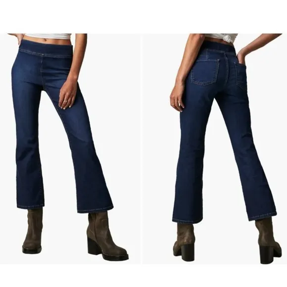 Free People We The Free In My Feelings Cropped Boot Cut Stretch Jeans Small NWT