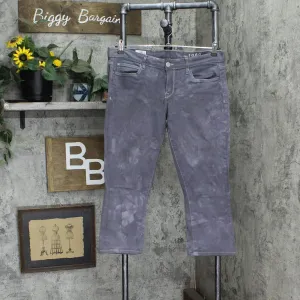 Gap Womens Cropped Stretch Lightweight Denim Jeans Gray Tie-Dye 31/12