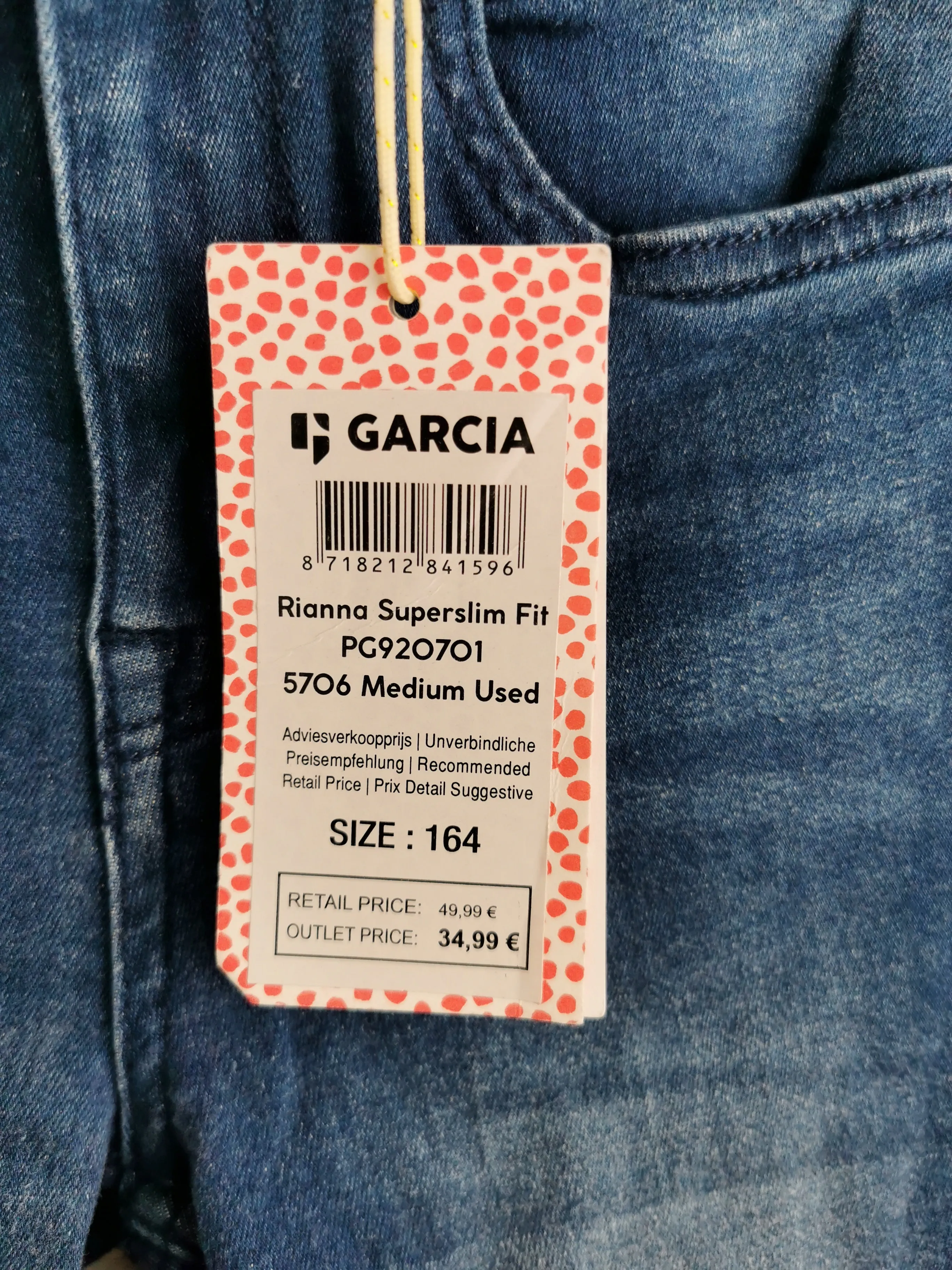 GIRL SIZE(S) 14 & 16 YEARS - GARCIA, 'Rianna' SuperSlim Fit Jeans, High Waist NWT / NWOT B42