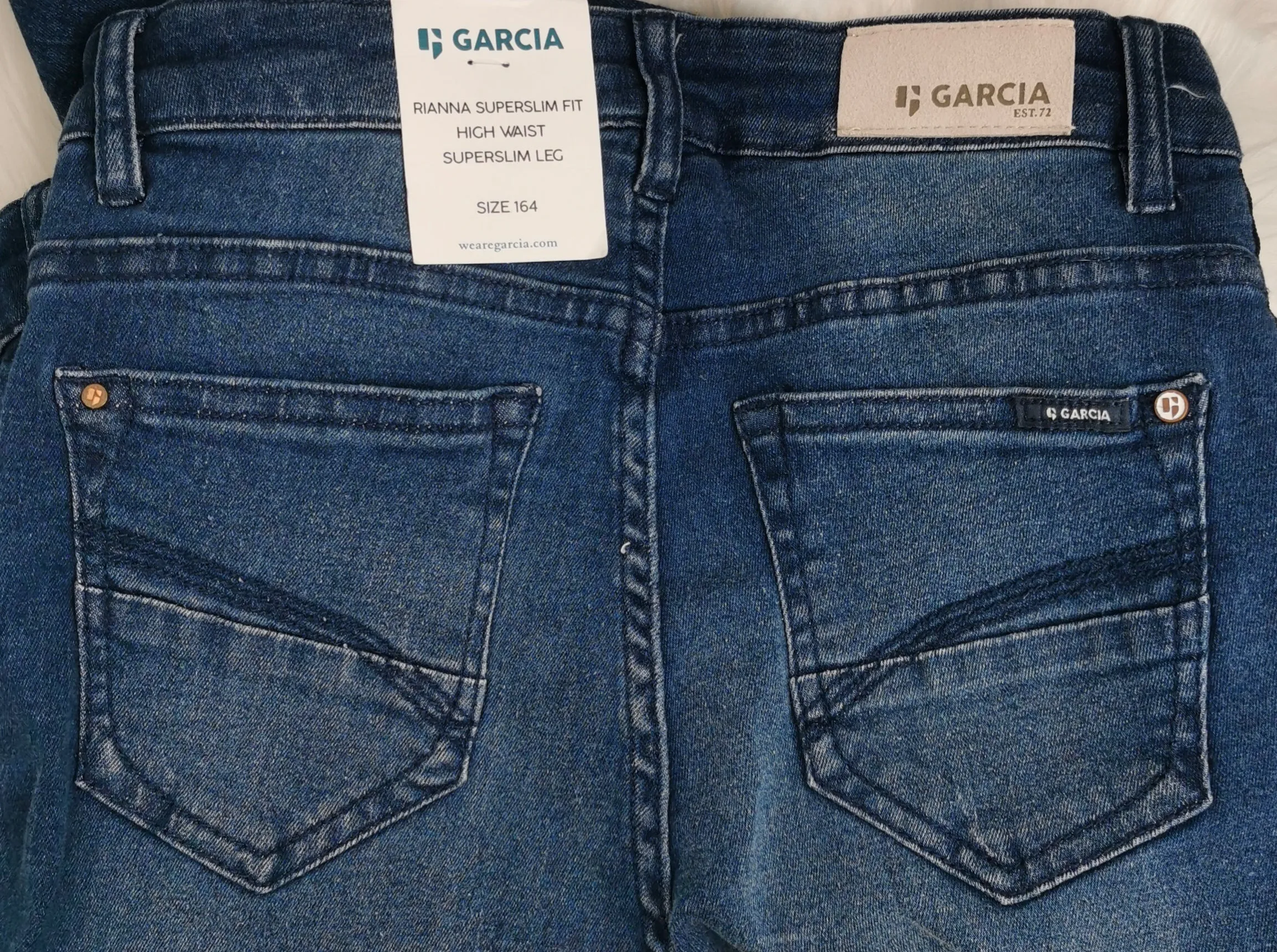 GIRL SIZE(S) 14 & 16 YEARS - GARCIA, 'Rianna' SuperSlim Fit Jeans, High Waist NWT / NWOT B42