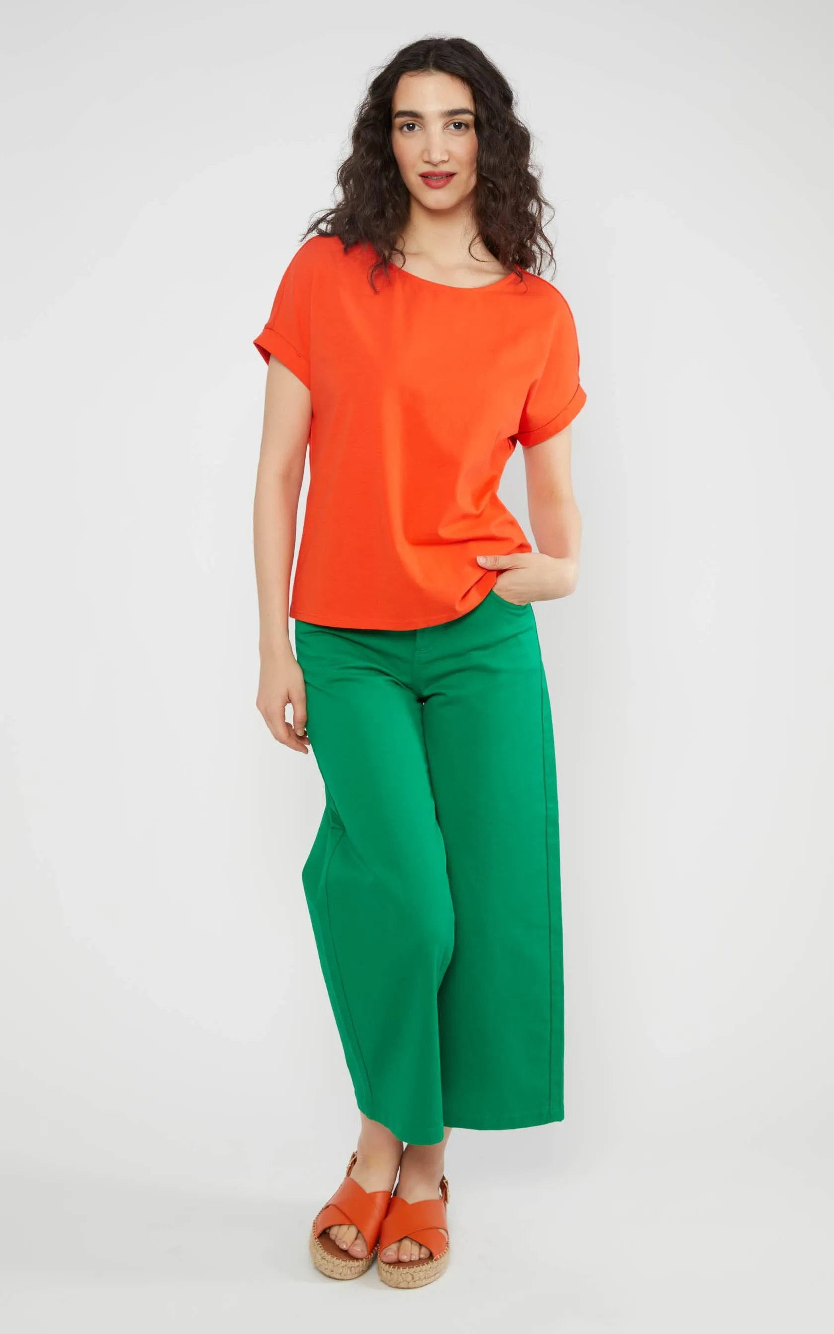 Glow and Grow Jersey Top Everything In Vermilion Red