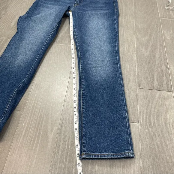 GOOD AMERICAN GOOD CLASSIC SKINNYISH FIT HIGH-RISE GAP PROOF JEANS BLUE814 4 27