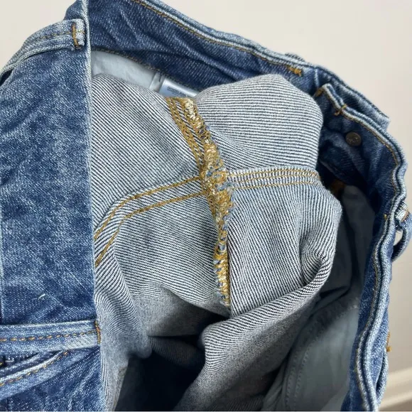 GOOD AMERICAN GOOD CLASSIC SKINNYISH FIT HIGH-RISE GAP PROOF JEANS BLUE814 4 27