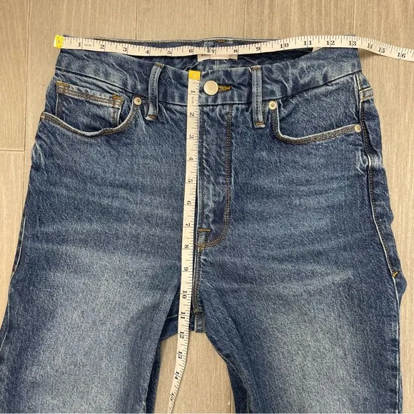 GOOD AMERICAN GOOD CLASSIC SKINNYISH FIT HIGH-RISE GAP PROOF JEANS BLUE814 4 27